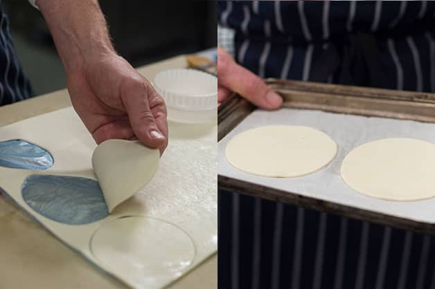 Cutting the Pampas Puff Pastry