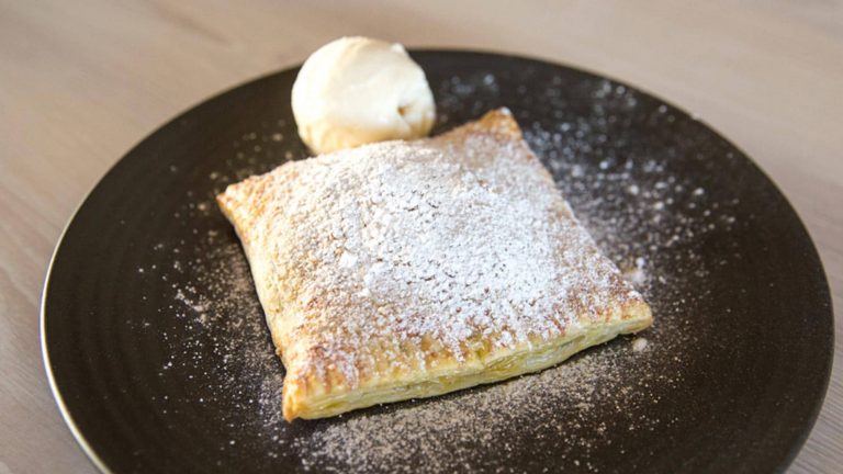 Walnut turnover on a plate
