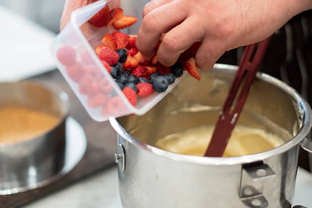 Adding fresh fruit