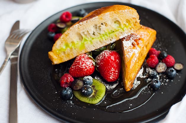 Kaya filled French toast is pictured