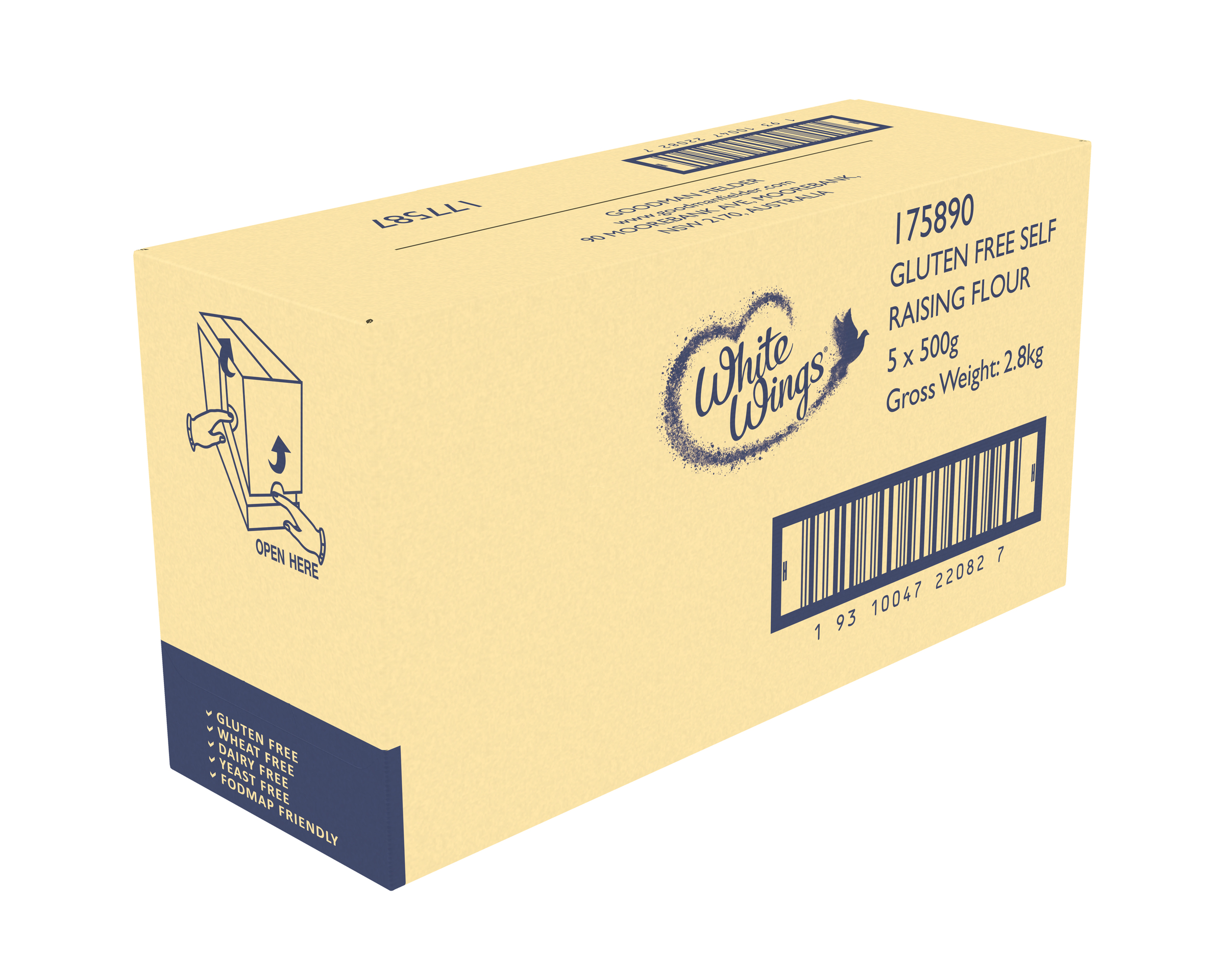 White Wings Gluten Free Self Raising Flour 5 x 500g product photo