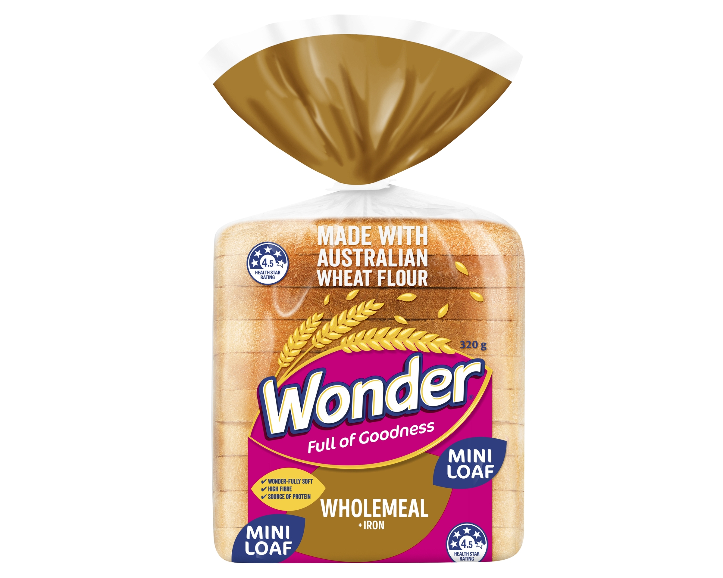 Wonder Loaf Wholemeal Iron Mini 320 g