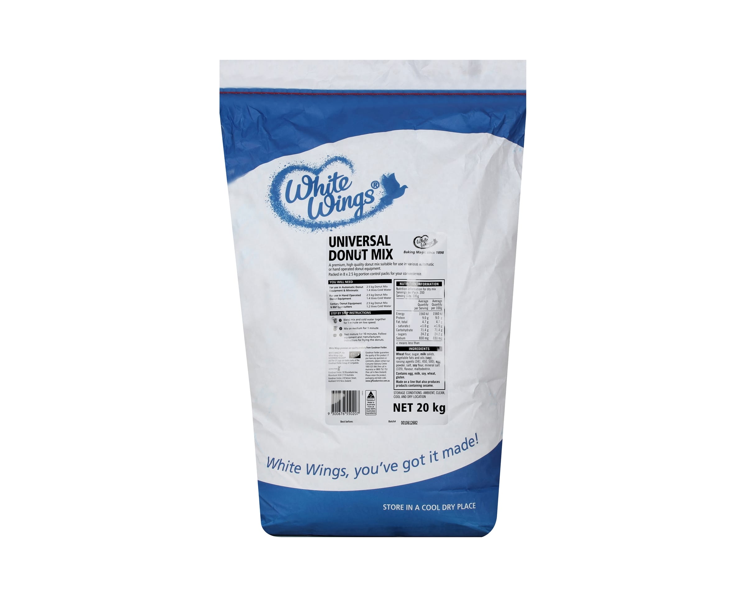 White Wings Universal Donut Mix 20kg