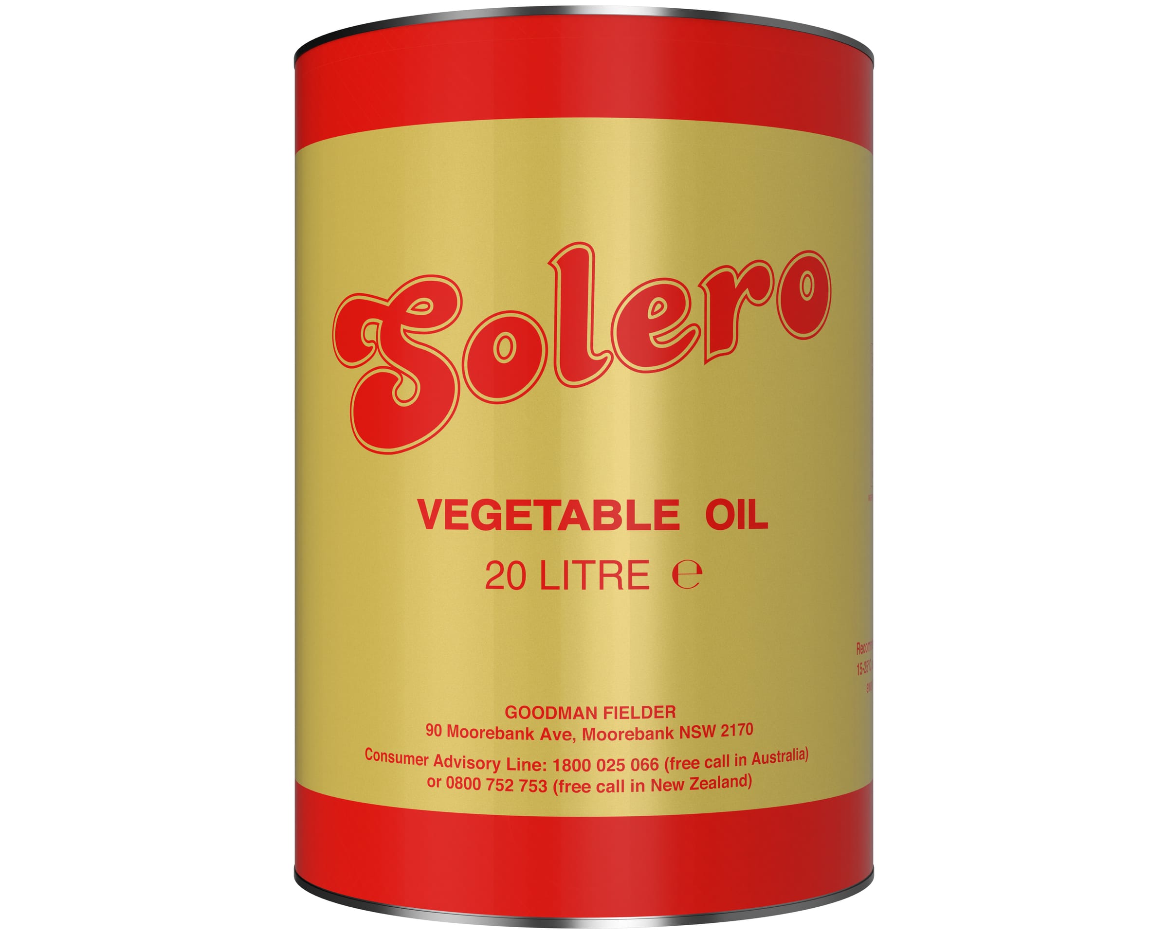 Solero Vegetable Oil Blended Edible 20 l