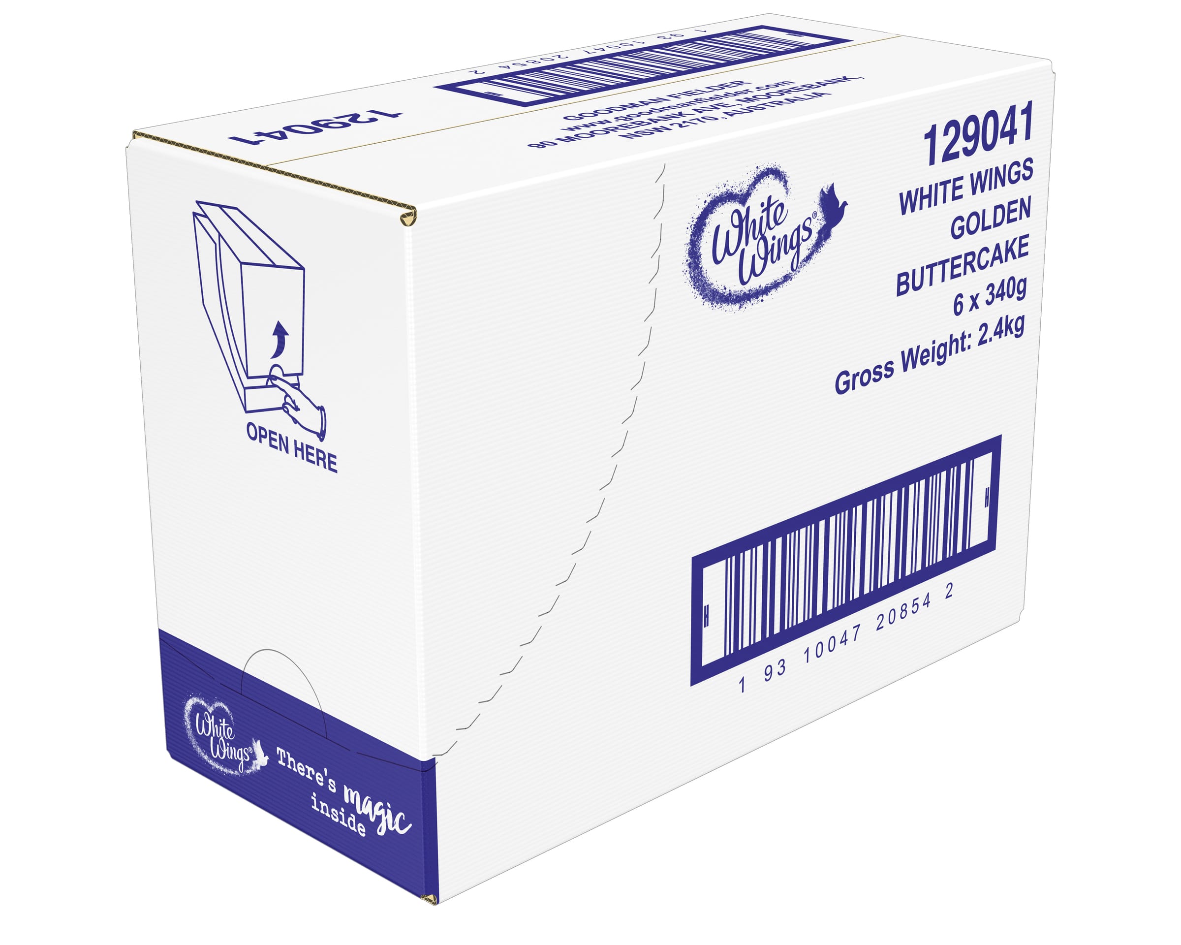 White Wings Golden Buttercake 6 x 340g