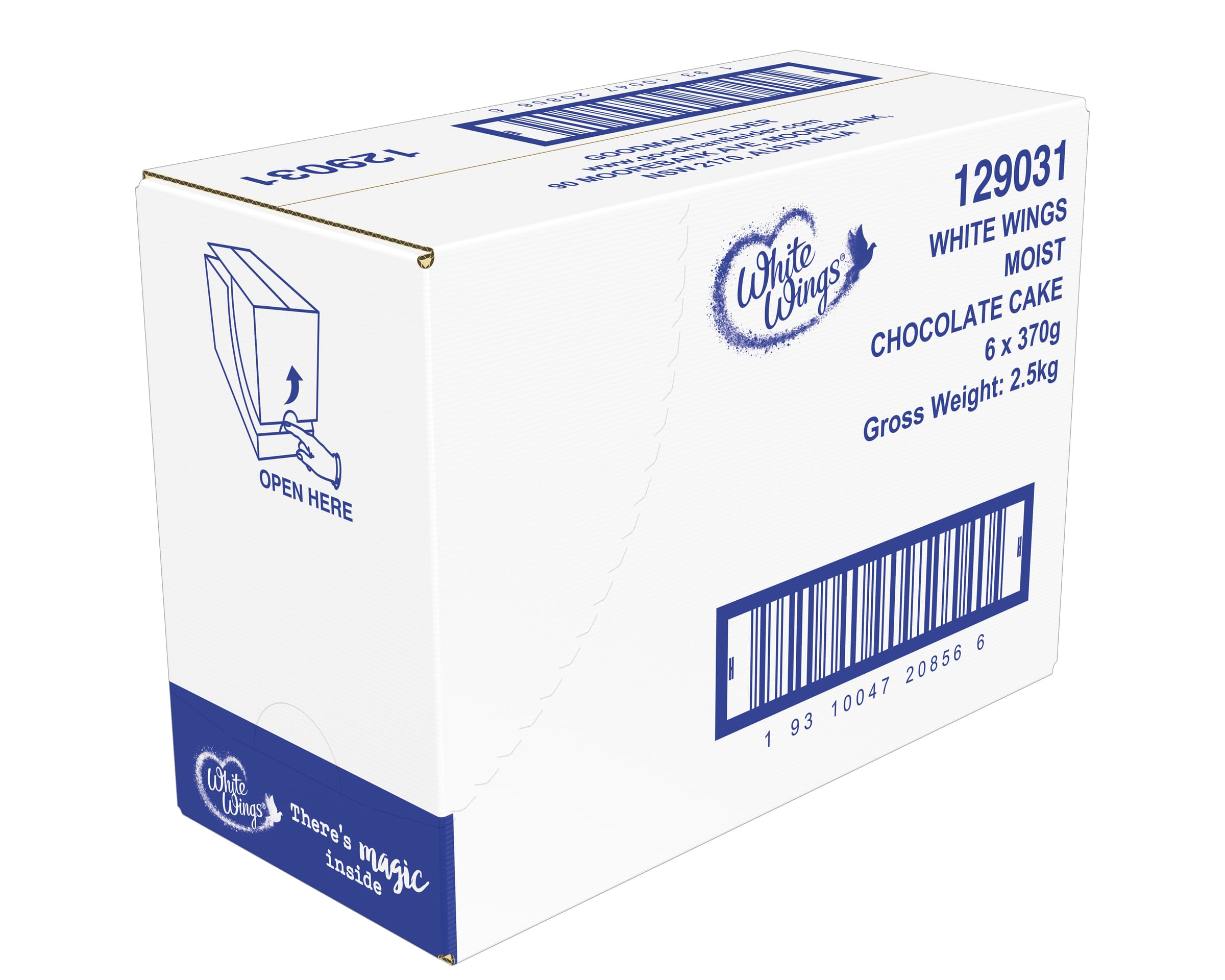 White Wings Moist Chocolate Cake 6 x 370g